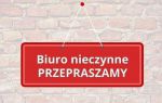 Informacja - biuro nieczynne